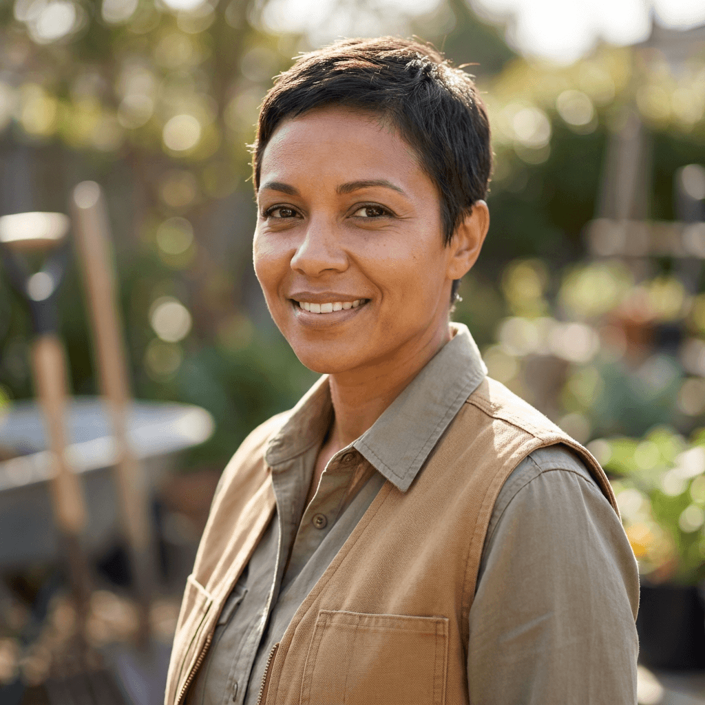 Dana Whitfield, female homeowner in her early 40s, White, friendly and approachable style